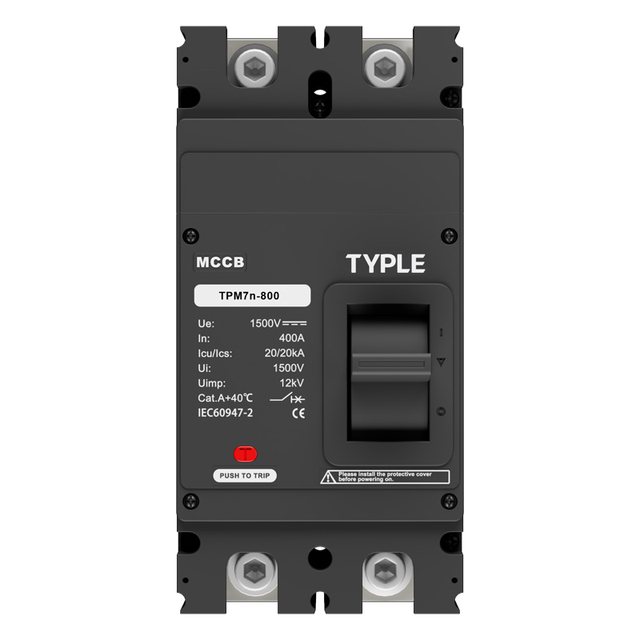 TYPLE TPM7n 1500V 400A DC MCCB 2Pole Molded Case Circuit Breaker for Utility-scale Solar PV Power Plant & BESS Battery Storage