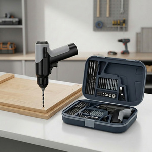 Juego Completo <span class=keywords><strong>de</strong></span> Taladro a Batería Manual con Brocas y Estuche Moldeado para Instalación <span class=keywords><strong>de</strong></span> Muebles DIY, Garantía OEM <span class=keywords><strong>de</strong></span> 3 Años - Product Image 3