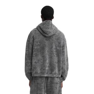 Sweat à capuche zippé pour homme de qualité supérieure, 100% coton, respirant, hiver, manches longues, tendance, sweat à capuche zippé, acid wash pour homme - Product Image 5