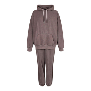 OEM 3D logo personnalisé femmes pour Puff Print Survêtement 2 pièces Ensemble Sportswear surdimensionné coton pantalons de survêtement et sweat à capuche pour l'hiver - Product Image 6