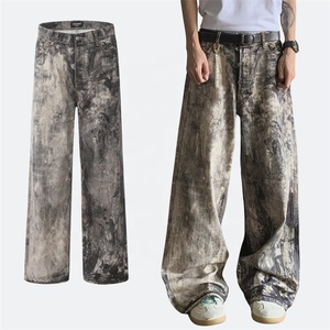 กางเกงยีนส์ผู้ชายเอวสูงปานกลางลายพรางกางเกงคาร์โก้ทรงหลวมผ้าคอตตอน100% แบบตามสั่งฤดูร้อนฤดูใบไม้ร่วง - Product Image 3