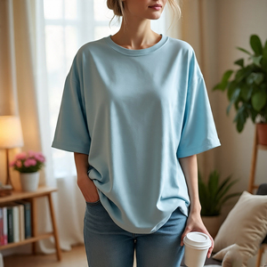 Femmes goutte épaule à manches courtes t-shirts séchage rapide coton Polyester T-Shirt femmes été mode o-cou t-shirts dames - Product Image 5