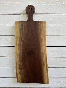 Grande planche à découper personnalisée en bois d'acacia, noyer biologique, bambou, faite à la main, écologique, lavable au lave-vaisselle - Product Image 6