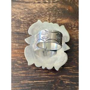 Alex Sanchez Royston Men's <b>Statement</b> <b>Ring</b> Turquoise & Sterling <b>Silver</b> Bezel Set Size 8.25 Everyday Wear - Product Image 5