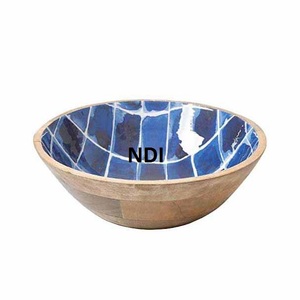 Juego de cuencos para servir redondeados con acabado personalizado de madera multifuncional Cuencos para servir de madera hechos a mano de calidad superior - Product Image 6