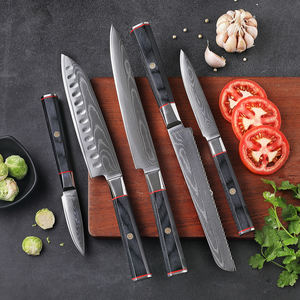 Wholesale Customized Premium Quality OEM ODM Service Chef <b>Knives</b> Damascus Steel Blade Pakka Wood Handle Handmade Durable Modern - Product Image 4