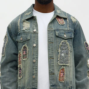 Pantalones Vaqueros de Mezclilla para Hombre, Corte Ajustado, y Camisa para Hombre, Precio al por Mayor, Impresión de Logotipo Personalizado, Servicio OEM, Conjunto Transpirable para Hombre - Product Image 3