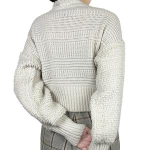 Vente en gros de chandails d'hiver en pur coton pour femmes faits sur mesure derniers pulls à la mode pour femmes - Product Image 2