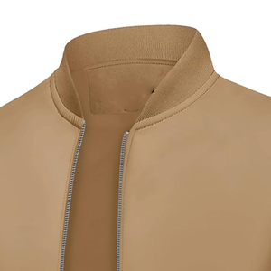 Men's <b>Slim</b> <b>Fit</b> Cotton Bomber <b>Jacket</b> with Stand Collar Custom Logo Fashion Embroidered Outerwear Hot Sale OEM ODM Canvas Clothing - Product Image 6