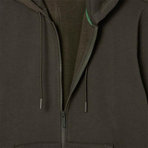 เสื้อมีฮู้ดแบบมีซิปสำหรับผู้ชายเสื้อมีฮู้ดแบบลำลองทำจากผ้าฝ้ายธรรมดาโลโก้ตามสั่งผลิตโดยปากีสถาน - Product Image 3