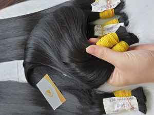 Extensions de cheveux humains Remy vierges 100% Extensions de cheveux naturels en vrac droits blonds non traités - Product Image 6