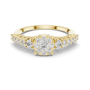 Bague en diamant de laboratoire 0,608 CT pour femmes, clarté VVS-VS EF, disponible en or 18 carats, 14 carats, 10 carats et argent 925, rose, jaune, blanc - Product Image 3