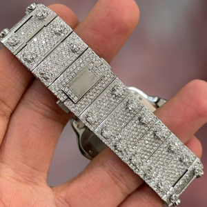 Entièrement Diamant Glacé Hip Hop Luxueux Montre-Bracelet Pour Hommes En Moissanite VVs Clarté Blanc Rond Brillant Coupe Diamants - Product Image 2