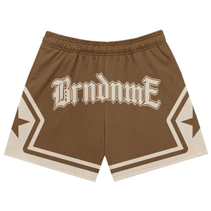 Shorts Deportivos de Malla para Mujer, 165 GSM, Poliéster Ligero, Diseño Gris y Negro, Logotipo Personalizado con Transferencia Térmica - Product Image 5