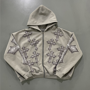 Sudadera con Capucha Premium para Invierno, Cierre Suave, Transpirable, de Secado Rápido, con Bolsillos, Tejido de Forro Polar Teñido, Corte Regular, para Uso Diario - Product Image 1