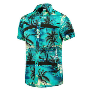 Saison d'été Coton facilement lavé Hommes Beach T Shirts 2024 Short Sleeve Beach T-Shirt à vendre - Product Image 2