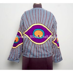 Nouvelle veste courte matelassée pour femmes en velours fait main tendance, broderie Suzani, taille unique, coton tissé écologique, cadeau pour femmes - Product Image 5