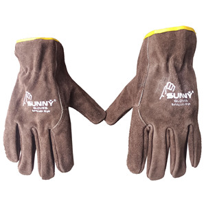 Heavy Duty Durable Cowhide Leather Work <b>Gloves</b> <b>Driver</b> <b>Gloves</b> for Truck Driving, Warehouse Gardening Customize - Product Image 5