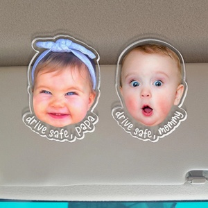 Clip per Visiera Auto Personalizzato con Foto del Bambino Qiuhan, Regalo per la Festa del Papà, Regalo per Papà, Guida con Sicurezza, Regalo per Marito - Product Image 6
