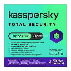 Kaspersky Total Security 2025 per PC / Mac / Android / iOS - 2 Anni - 1 Dispositivo - Product Image 1
