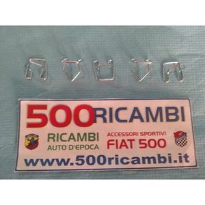 Kit Generico MOLLETTA MOLLA per Fiat 500 D F L R, Set di 5 Pezzi per Fissaggio Soglie Finestrini Porta - Product Image 1