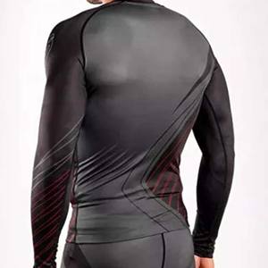 Chemises de gymnastique à compression à manches longues personnalisées BJJ Rash guard MMA sublimé Rash Guard pour hommes - Product Image 3
