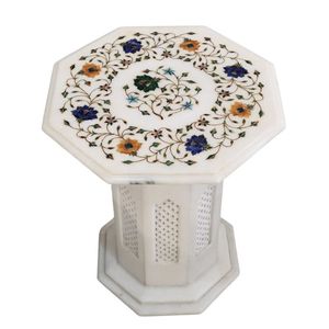 Dessus de table basse en marbre au design moderne avec incrustation Artisanat indien pour le salon Mobilier d'extérieur Mobilier de maison à usage général - Product Image 1