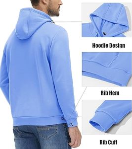 Vêtements d'hiver pour hommes Sweats à capuche décontractés de couleur unie Sweats à capuche décontractés Fashion Wear Slim Fit Hoodies pour hommes - Product Image 6