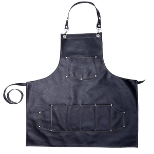 Delantal de corte de pelo de peluquería, fabricante de capa delantera y trasera, delantal de babero ajustable, máquina de fabricación negra Unisex para hombre - Product Image 1