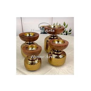 Lot de 4 Brûleurs de Oud Bakhoor de différentes tailles Brûleurs de Bakhoor en acier inoxydable martelé et poli pour Offre Spéciale - Product Image 1