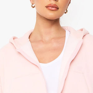 Sudadera con Capucha Corta para Mujer, Diseño Moderno para Ropa Urbana, Material de Felpa Resistente, Precio de Fábrica Económico, con Logotipo Personalizado - Product Image 2