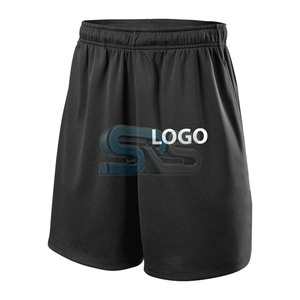 Short de survêtement en molleton 100% coton pour homme Short de course de gymnastique décontracté à séchage rapide en coton épais à motif solide Short de fitness en gros - Product Image 1