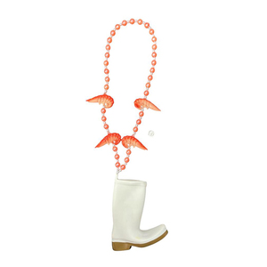 Collier de perles de 48 pouces avec 4 crevettes de 6,5 pouces, idéal pour les fêtes de Mardi Gras, les fêtes de Noël et les événements culinaires festifs - Product Image 1