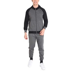 Chándal ajustado transpirable de talla grande con logotipo personalizado para hombre, respetuoso con el medio ambiente, precio al por mayor para conjuntos lisos - Product Image 1