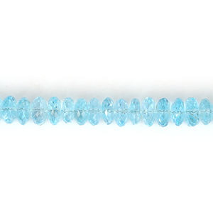 Cuentas cortadas a máquina de Topacio azul cielo natural de alta calidad, hilo de taladro facetado, tamaño libre del proveedor, compre piedras preciosas sueltas - Product Image 2