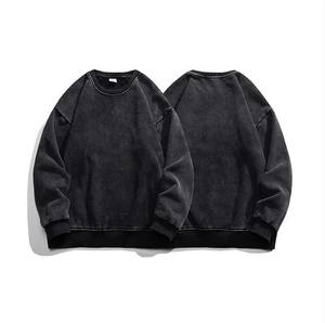 เสื้อฮู้ดปักลายสำหรับทุกเพศเสื้อสเวตเชิ้ตคอขนแกะผ้าฝ้าย100% สีทึบกันลมกันหนาวปรับแต่งโลโก้ได้ - Product Image 4