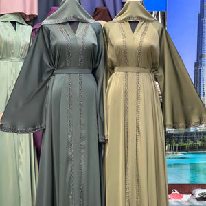 Nouvelle Abaya Dubaï 2025 Luxe Noire, Vêtement Islamique Traditionnel pour Femmes, Robe Musulmane Kimono d'Arabie Saoudite - Product Image 1