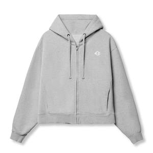 OEM Sweats à capuche gris chiné surdimensionné respirant 100% coton pour hommes, poids lourd 480GSM, éponge française, unisexe, logo personnalisé - Product Image 4