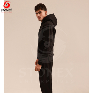 Sweat à capuche unisexe en molleton épais coton/polyester, streetwear, personnalisé, haute qualité, teint uni, séchage rapide, avec fermeture éclair pour homme - Product Image 4
