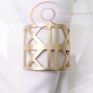 Elegantes Anillos de Servilleta de Aluminio de Lujo para Mesa de Comedor de Boda, Accesorio Decorativo de Diseño Moderno para Mesa de Hogar u Hotel - Product Image 2