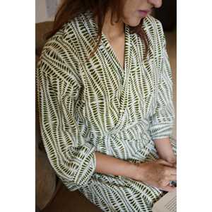 Bata de Mujer con Cinturón, Estilo Gota de Rocío, Ropa de Dormir Cómoda - Product Image 3