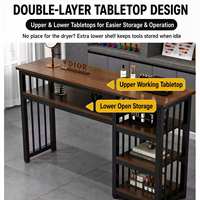 Ensemble de mobilier moderne pour salon de manucure, direct usine, 22 ans d'expérience, table de manucure double KD, poste de travail compact en bois pour technicien(ne) ongulaire