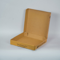 Boîte de papier ondulé kraft imprimé personnalisé écologique Emballage alimentaire à emporter jetable Carton de livraison de pizza recyclable