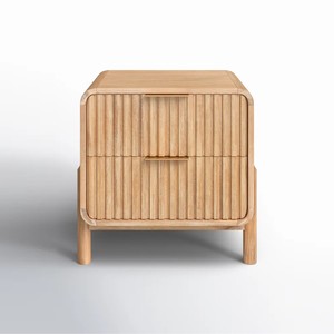 Table de chevet bohème moderne de haute qualité meubles de chambre à coucher en bois massif avec tiroirs faits à la main au Vietnam pour le salon - Product Image 2
