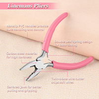 Pince de Combinaison Professionnelle en Acier Inoxydable 5 Pouces, Mini Pince de Lineman à Mâchoires Serrées à Ressort, Outil de Coupe-Fil Compact