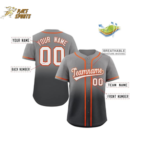 เครื่องแบบกีฬาซอฟต์บอลสำหรับเยาวชนเสื้อเจอร์ซีย์สีเทาดำสำหรับผู้ชายขนาดพลัสไซส์พิมพ์ลายซับลิเมต - Product Image 2