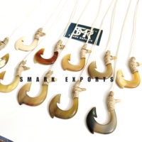 Meilleure vente collier indien authentique corne de vache hameçon pour hommes pendentif tribal naturel fait à la main bijoux de style hawaïen
