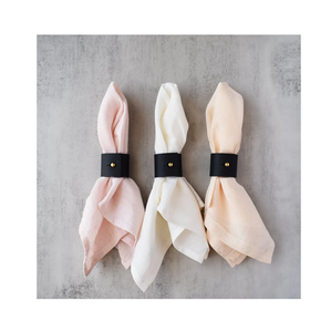 Servilleteros elegantes de cuero marrón claro al por mayor para 3 piezas de tamaño personalizado al mejor precio - Product Image 1