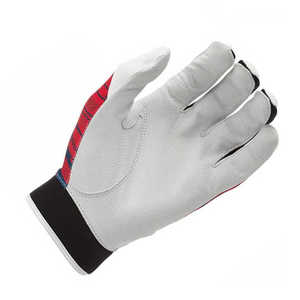 Guantes de bateo de béisbol de dedo completo profesional de alta calidad, estilo liso transpirable con cierre de correa de cuero para deportes - Product Image 5