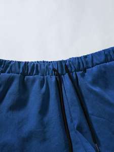 Pantalones cortos deportivos de secado rápido para hombre de alta calidad, tela transpirable de tejido sólido de India, Bermudas elásticas informales de cintura media - Product Image 5